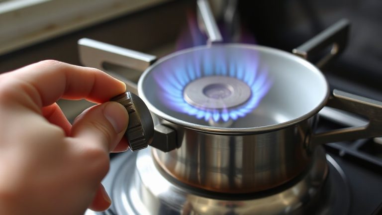 adjust flame for delicate cooking
