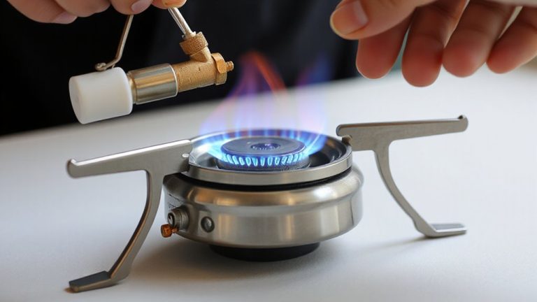 assemble and ignite butane stove
