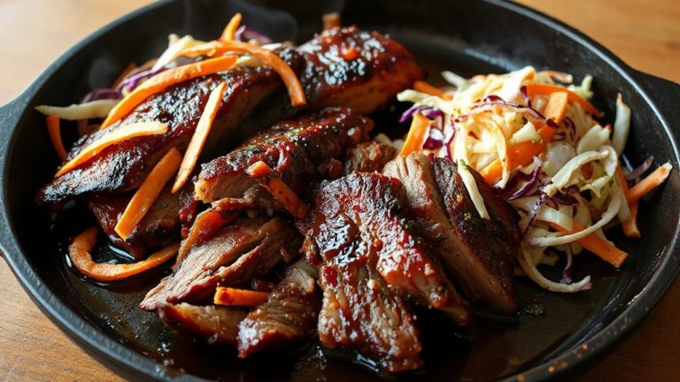 balancing brisket with slaw