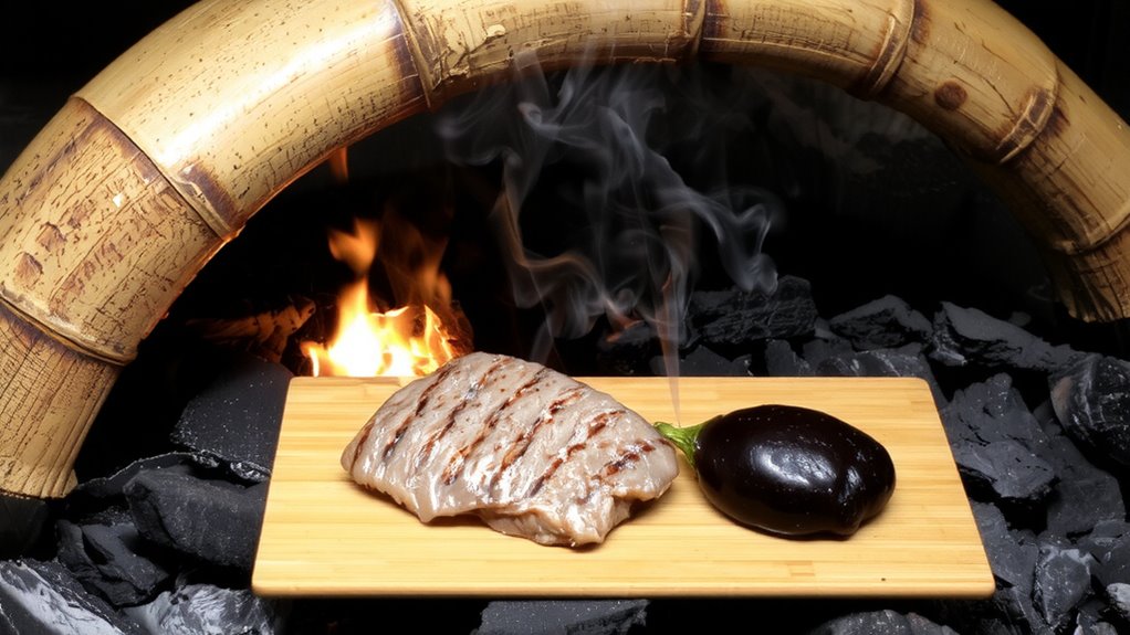bamboo grilling aromatic heat control