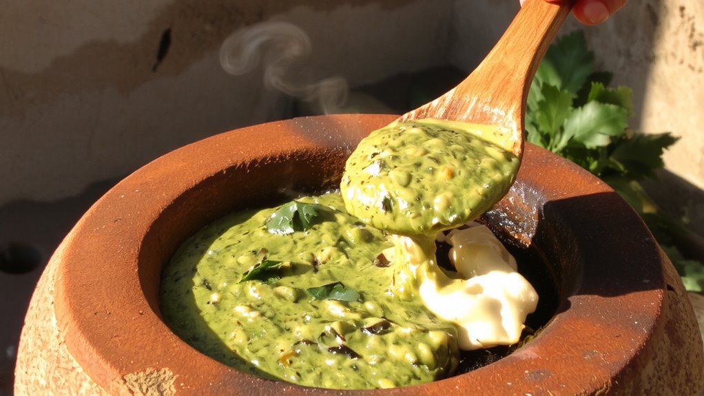 blend fresh ingredients for creamy sauce