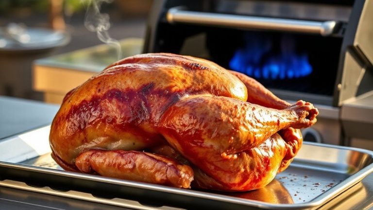 brined turkey finished under gas lid