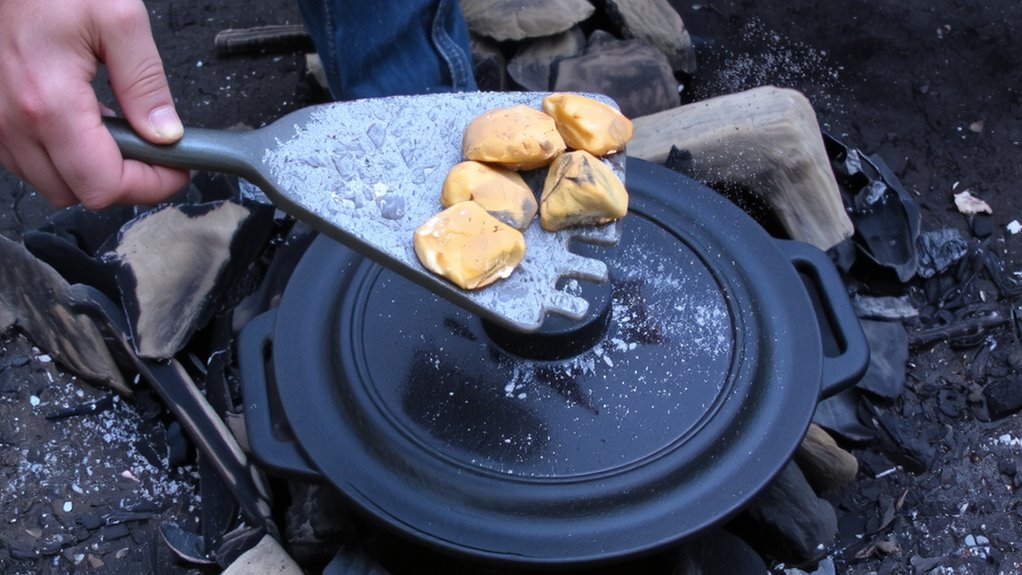brush ash for better cooking
