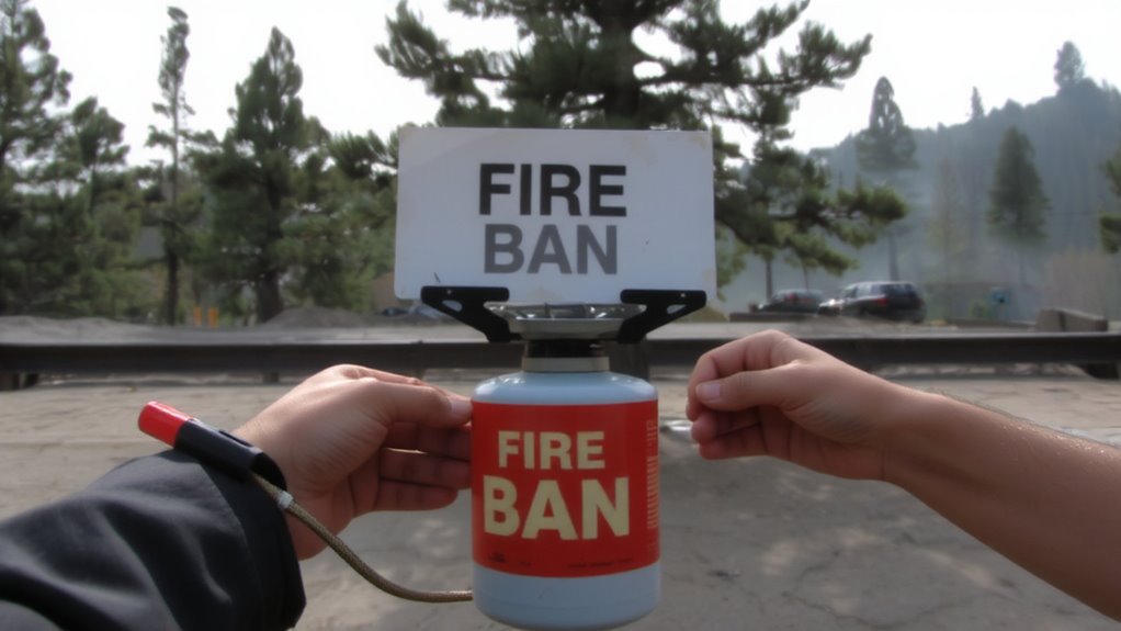 camp stoves may still be banned