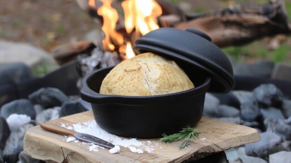 cast iron campfire baking