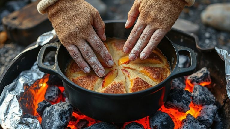 cast iron peach cobbler