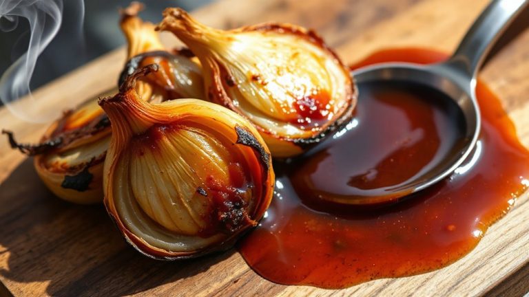 charred shallots enhance barbecue flavor