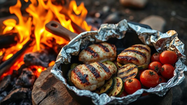 chicken zucchini campfire foil packets