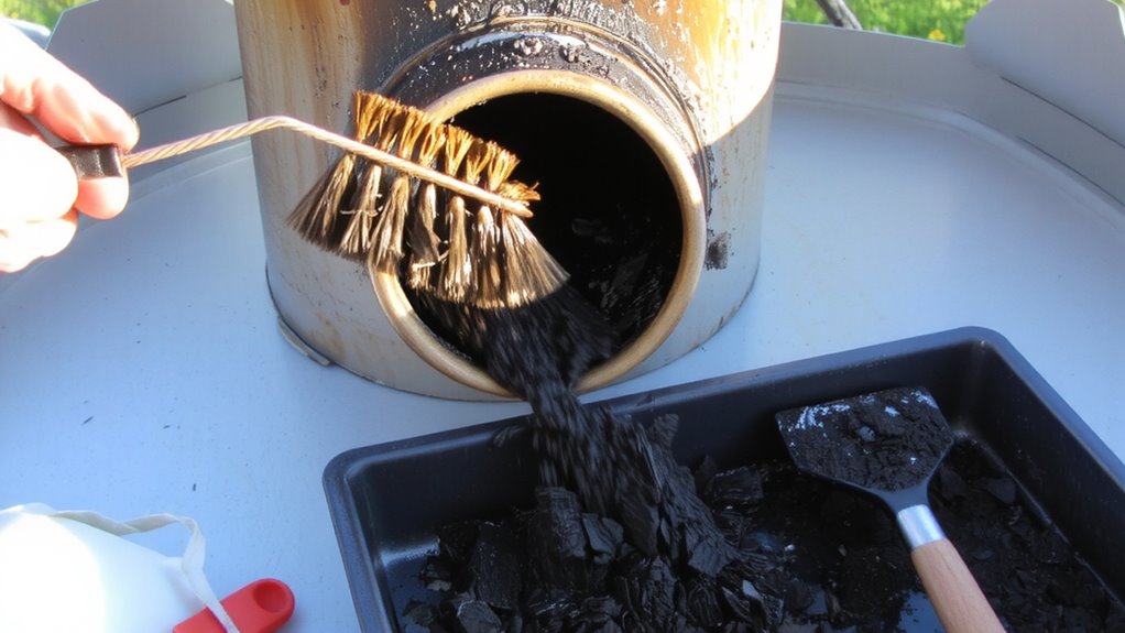 clean chimney thoroughly when cool