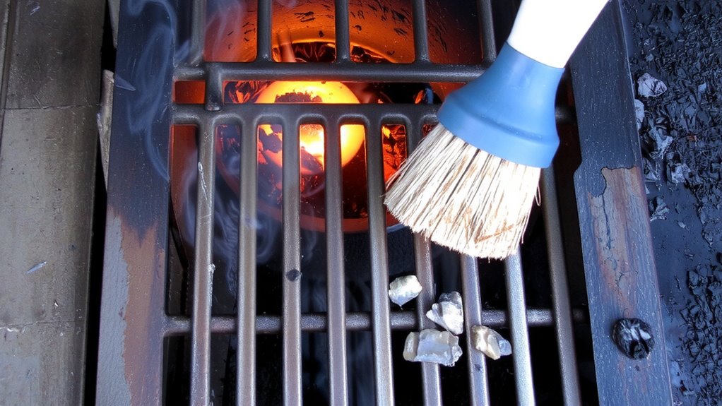 clean grates while warm