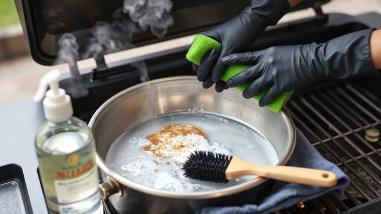 clean water pan immediately