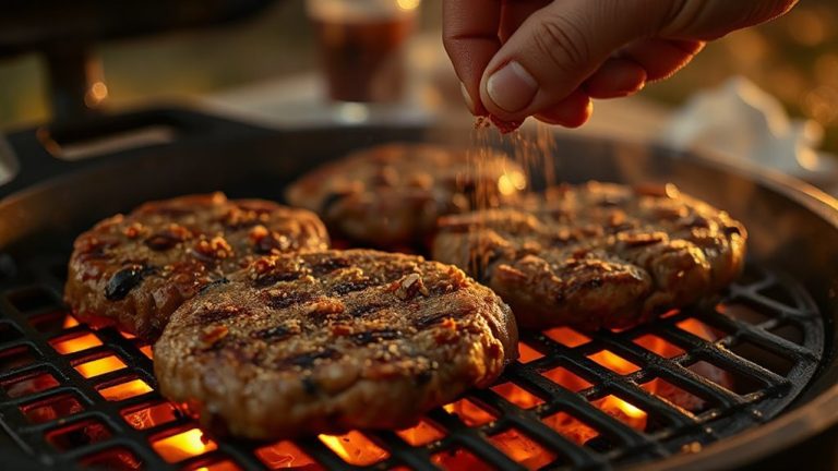 cold smoked pecan dust burgers