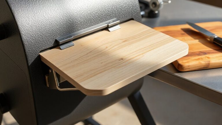 collapsible shelves for pellet smokers