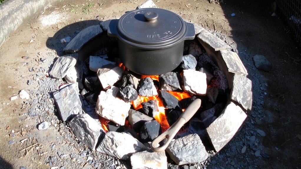 consistent heat with hardwood coals