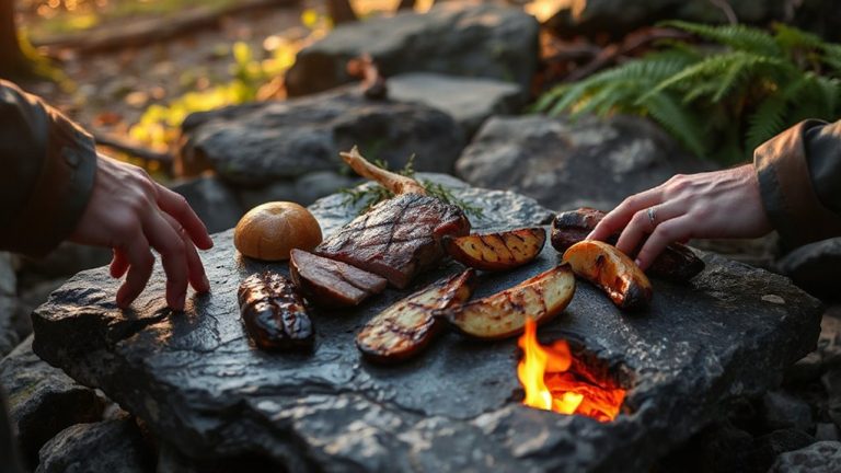 cooking on hot stones