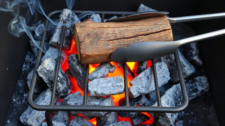 create embers before grilling