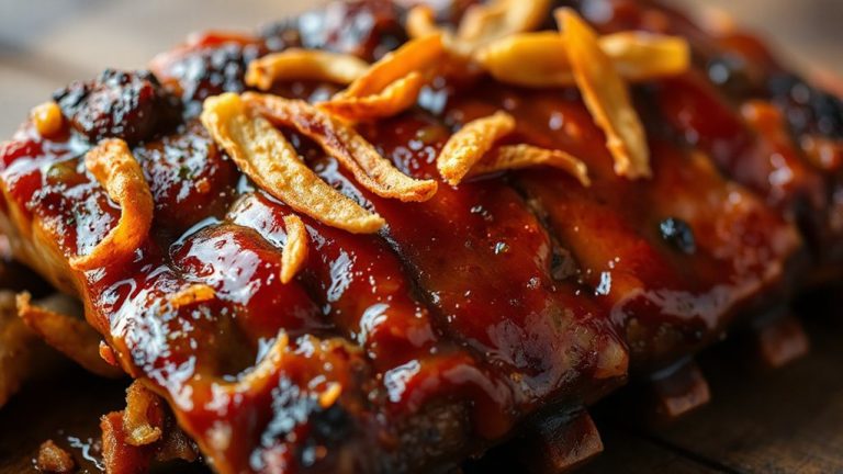 crispy garlic rib topping