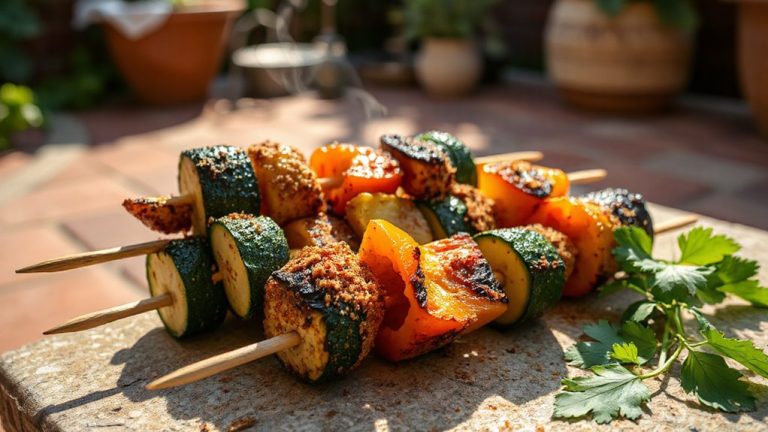cumin coriander grilled veggie skewers