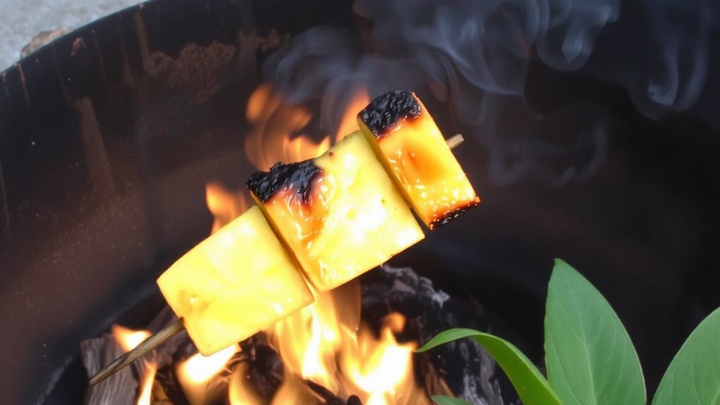 cut pineapple into uniform slices