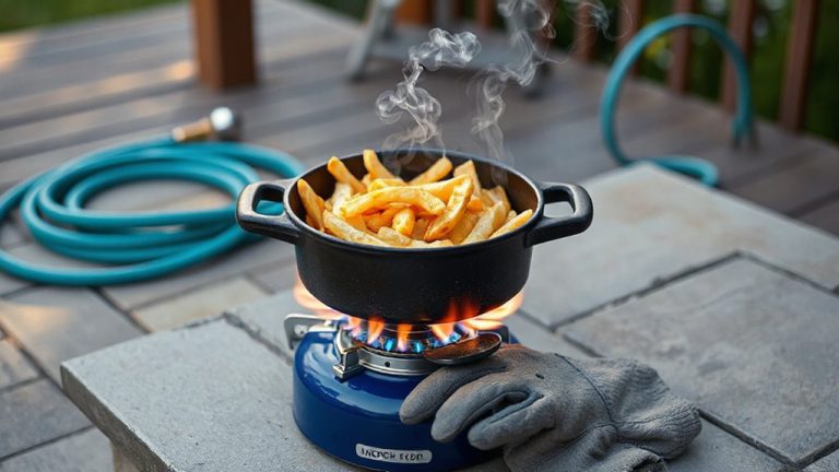 deep fry outdoors safely