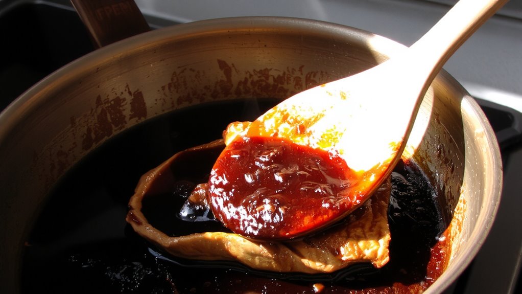 deglaze with stock or wine