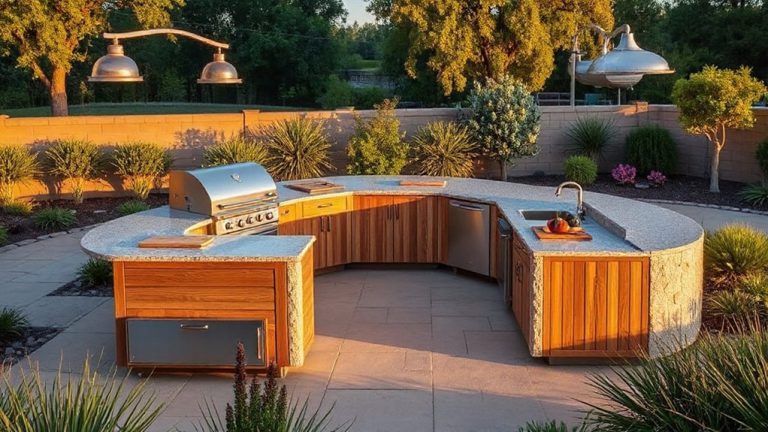 double island outdoor kitchen