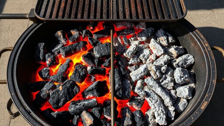 dual zone charcoal heat isolation