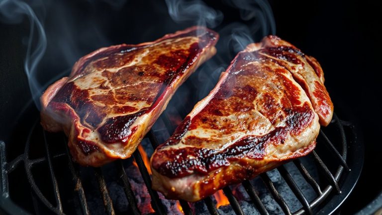 flip thick steaks halfway