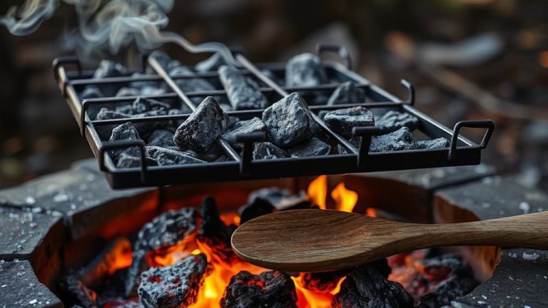 floating charcoal rack design