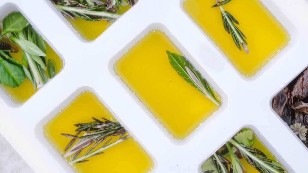freeze herbs in oil