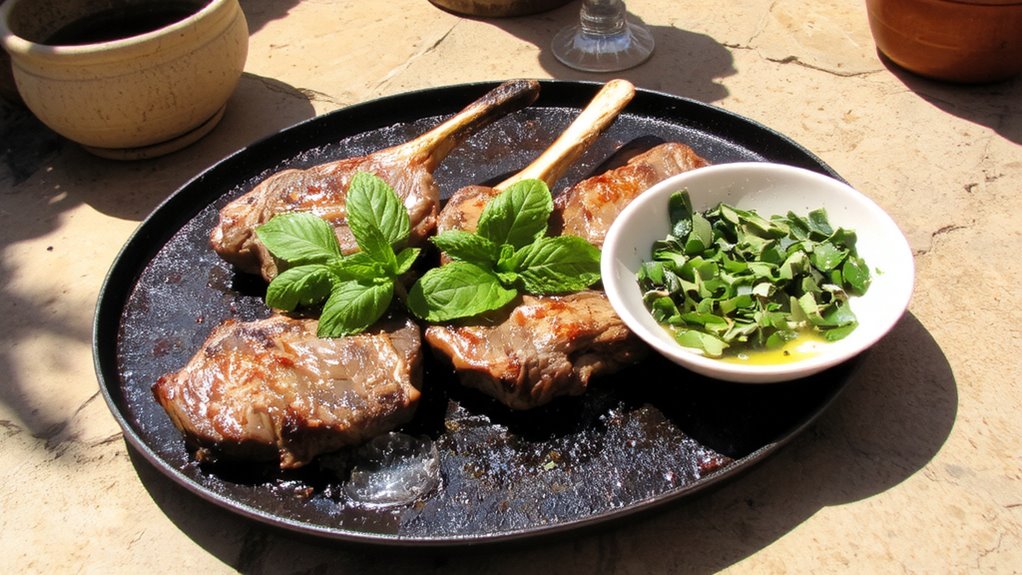 fresh mint chimichurri sauce