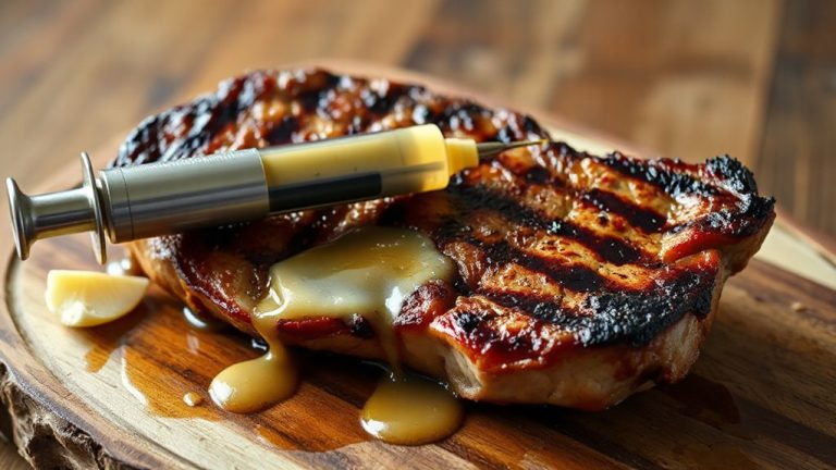 garlic butter injected pork chops