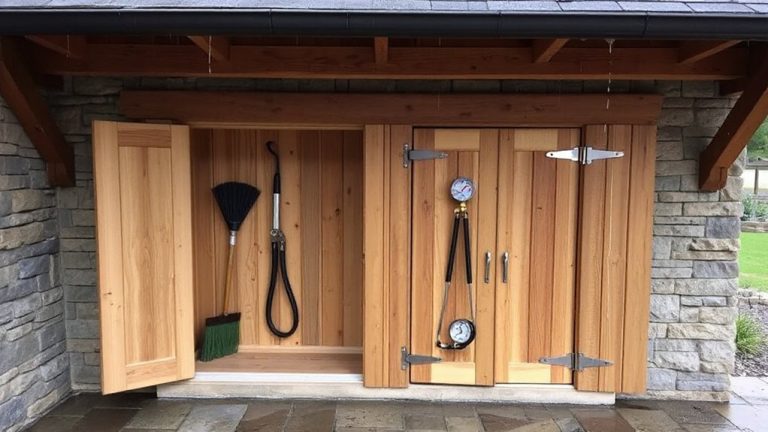 grill accessory storage nook