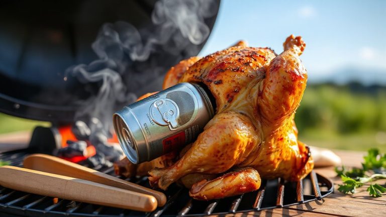 grill chicken with beer can