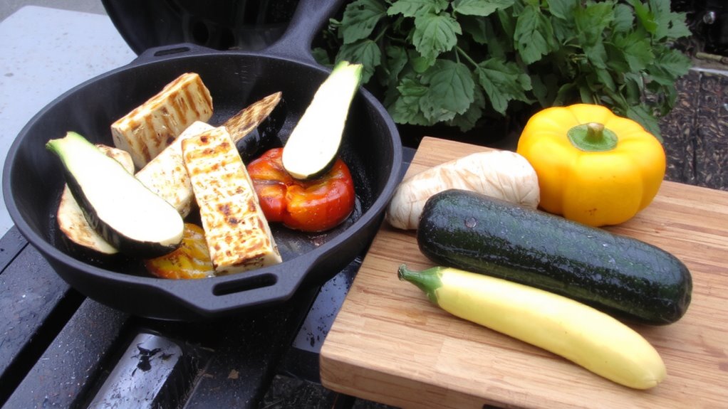 grill firm low moisture veggies
