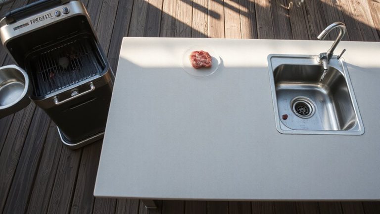 grill sink distance safety