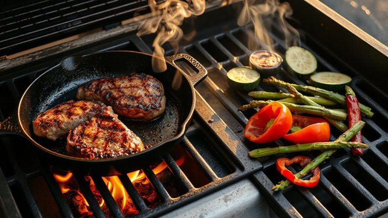 grill veggies sear steaks