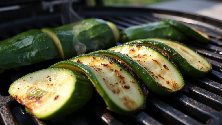 grill zucchini firmly sliced