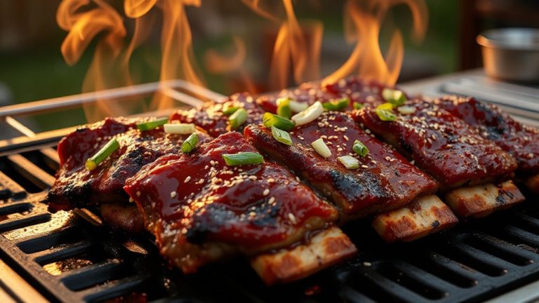grilled boneless ribs with asian glaze