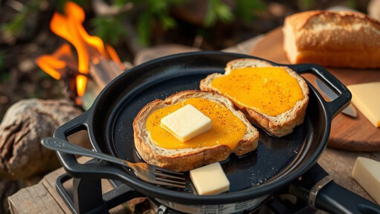 grilled cheese over campfire