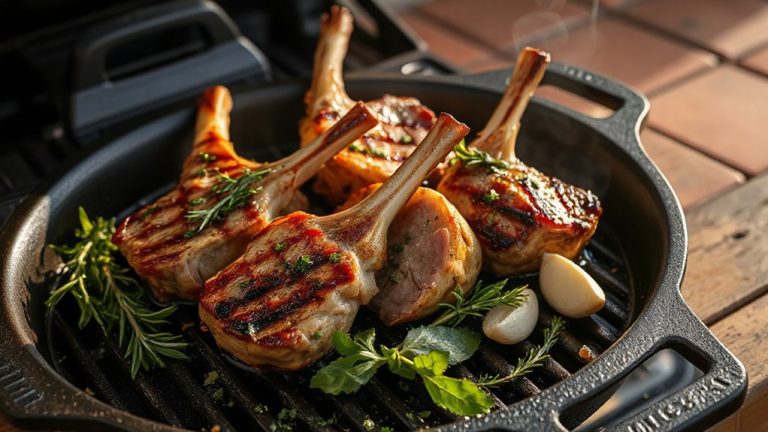 grilled lamb with herbs