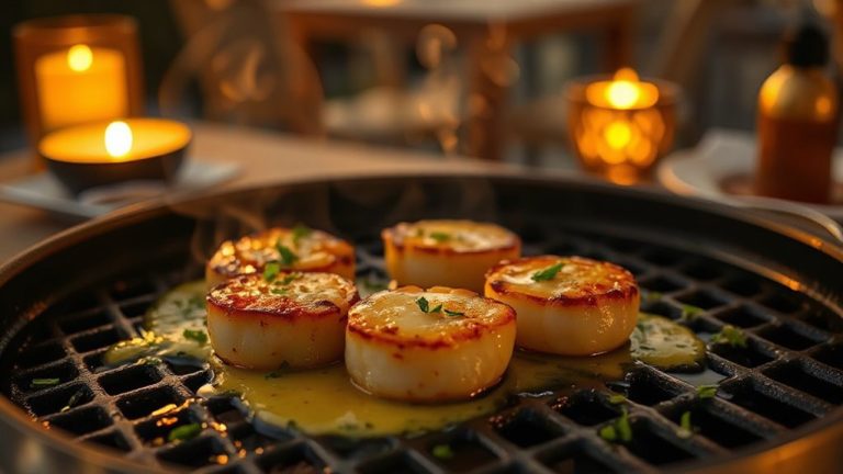 grilled scallops with lemon butter