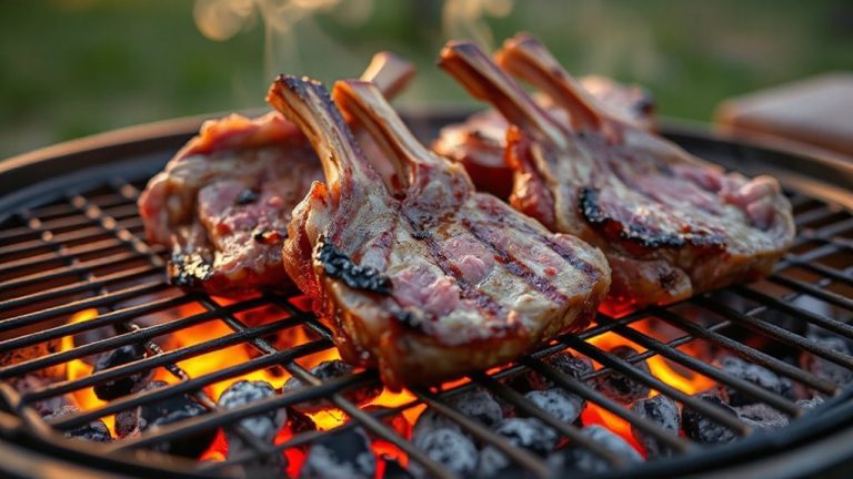 grilling lamb chops medium rare portable charcoal