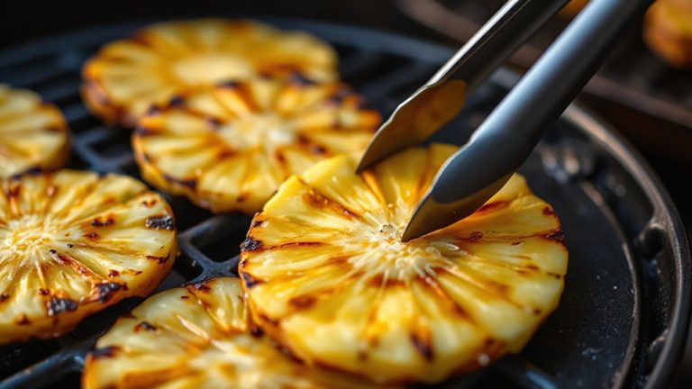 grilling pineapple for caramelization