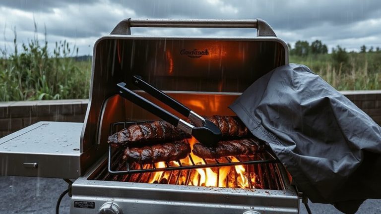 grilling safely in rain