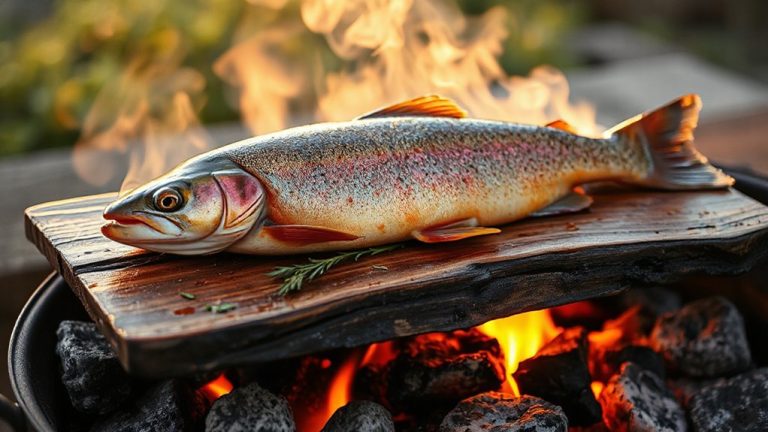 grilling whole fish on cedar