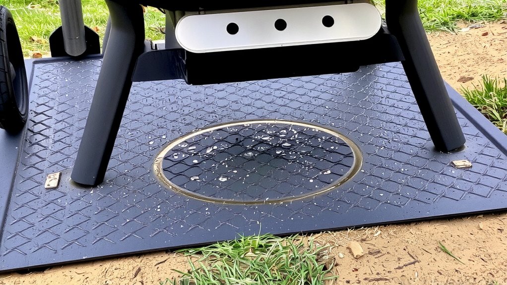 heat resistant smoker leg mats