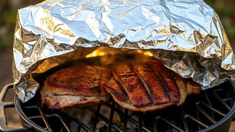heat tent with foil
