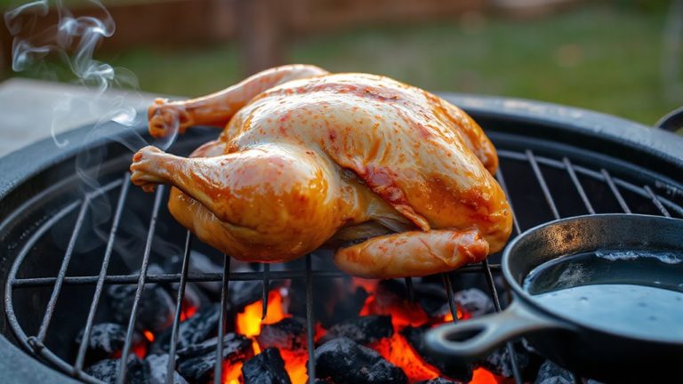 indirect charcoal grill smoking