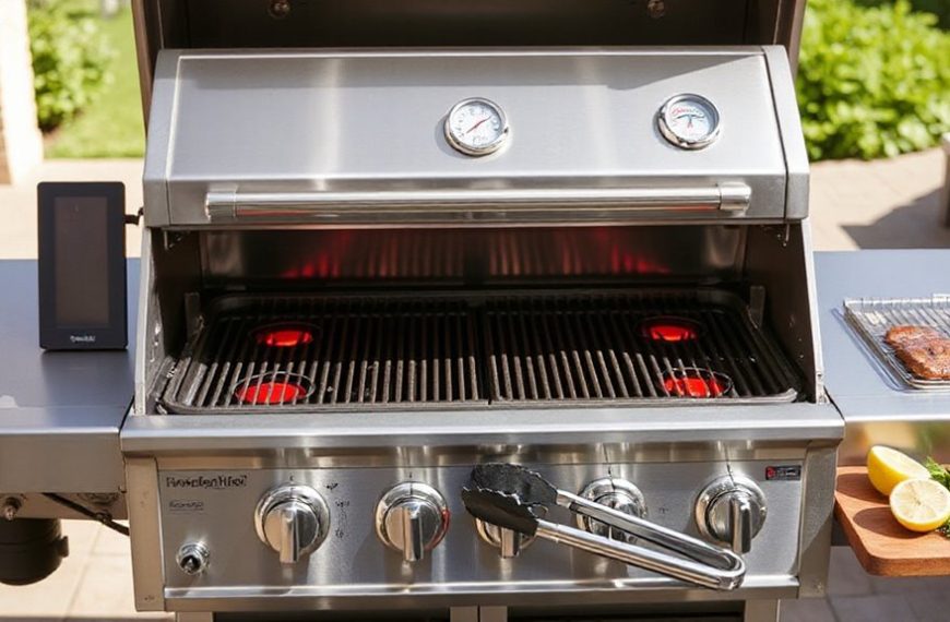 infrared gas grill setup
